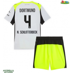 Borussia Dortmund Nico Schlotterbeck #4 Bortaställ Barn 2025-26 Kortärmad (+ Korta byxor)